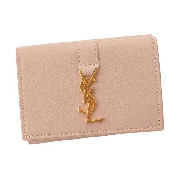 Saint Laurent Pink Trifold YSL Tiny Wallet - Picture 1 of 8